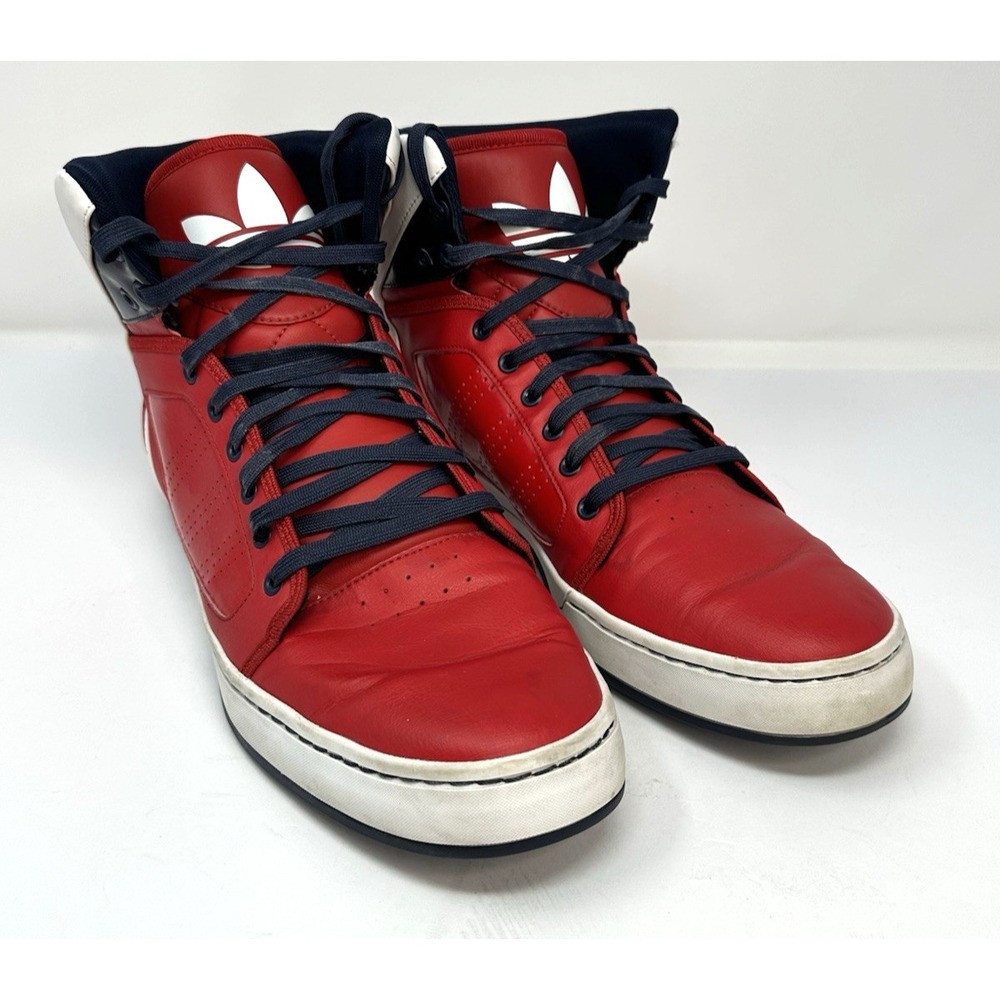 adidas Originals Adi High EXT Scarlet Red Navy White Mens Retro G56624 Size 13